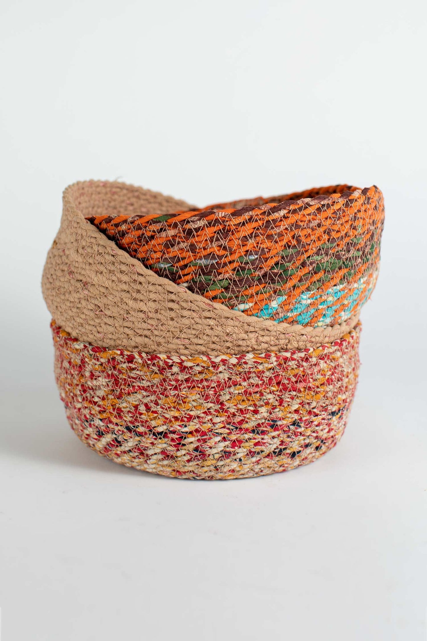 Swirling Sari Basket^