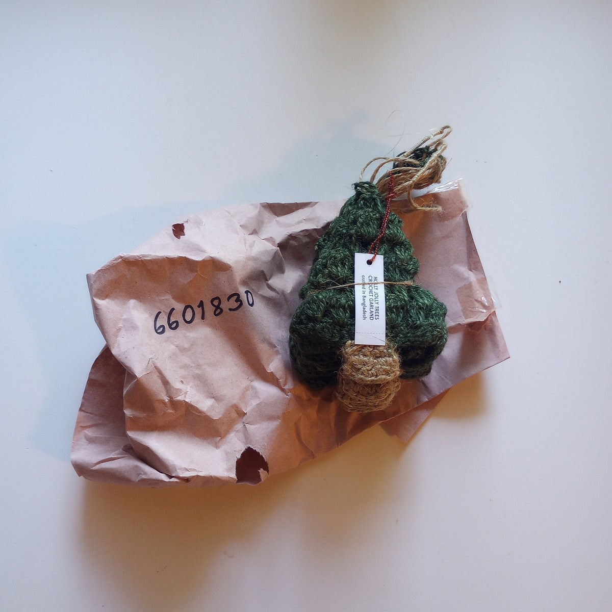 Garland trees crochet trees 4.5ftL green/natural