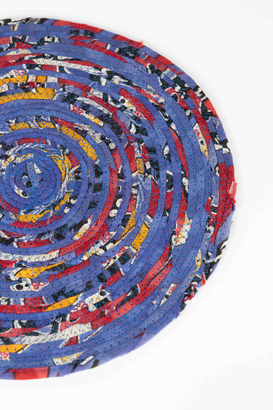 Placemat, Recycled Sari Round^
