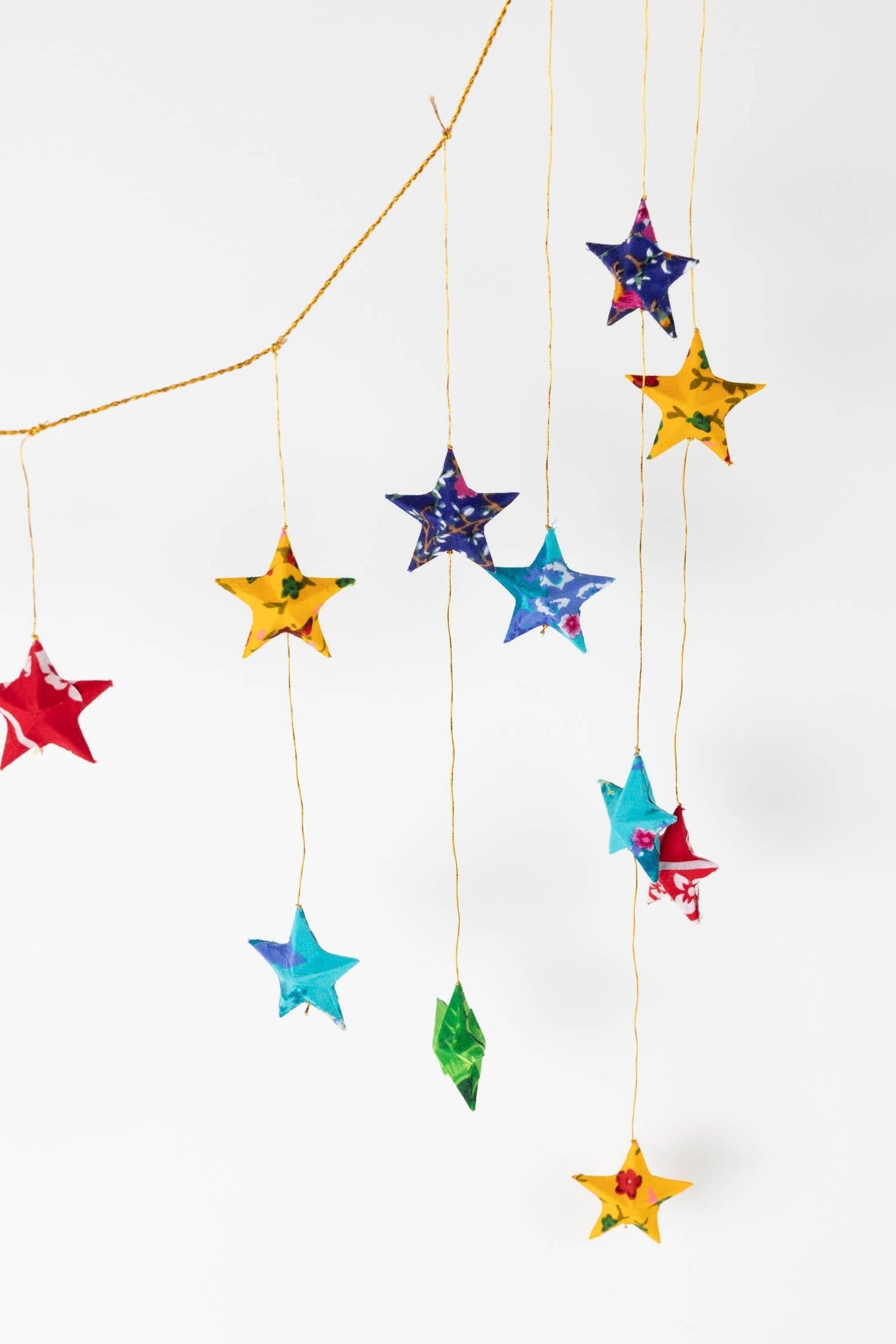 Valance, Upcycled Sari Stars