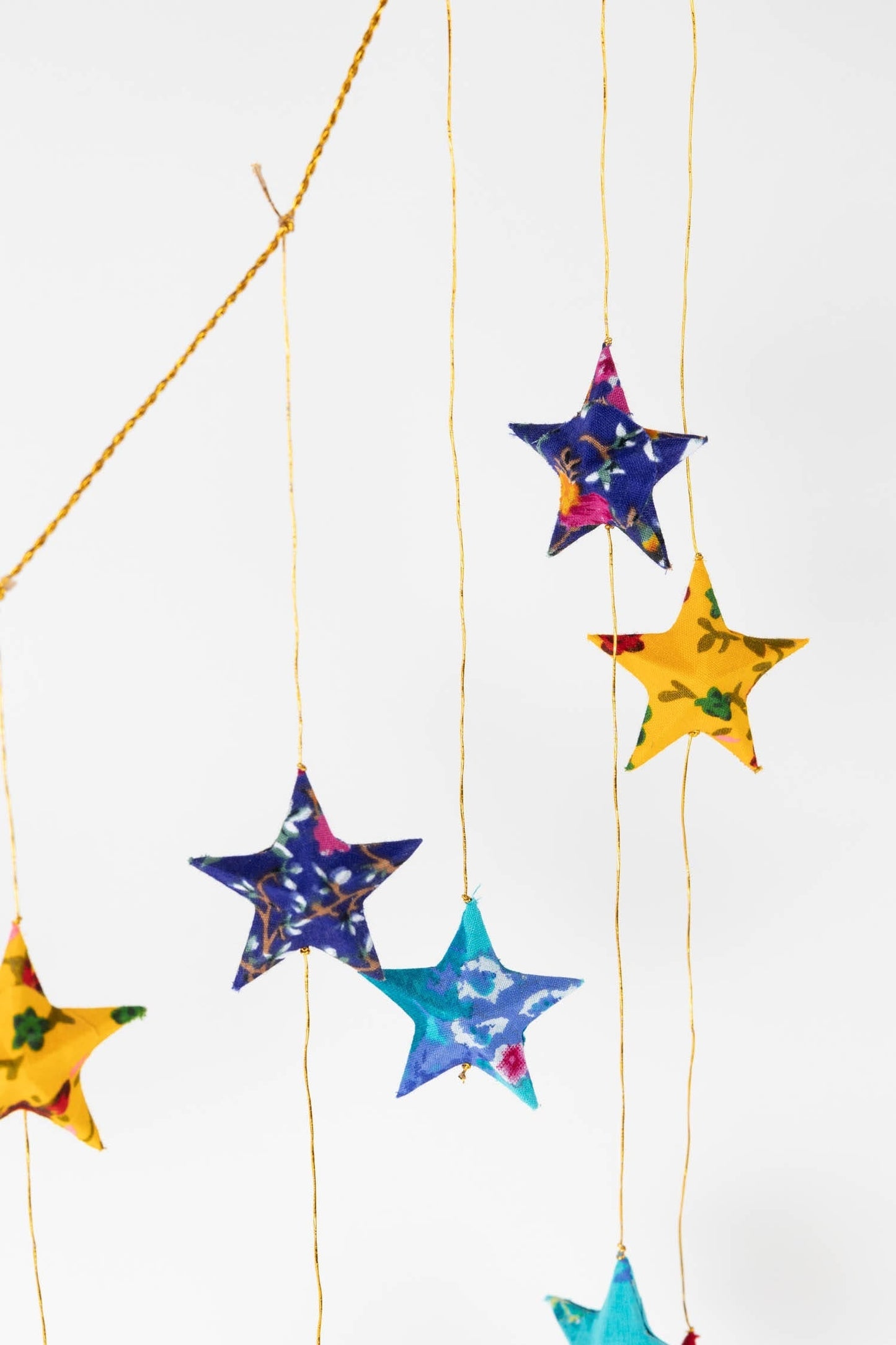 Valance, Upcycled Sari Stars