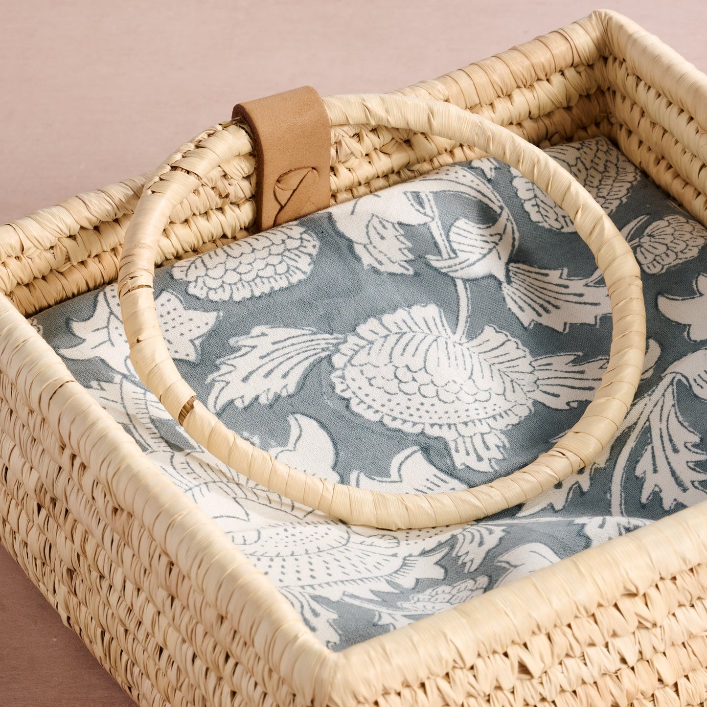 Khejur Woven Palm Leaf Napkin Basket