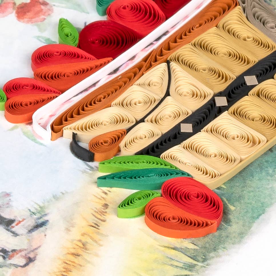 Quilled Greeting Card, “Apple Orchard”