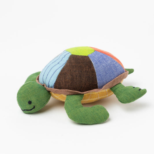 Turtle stuffed cotton/kapok 7Lx4W grn/asst