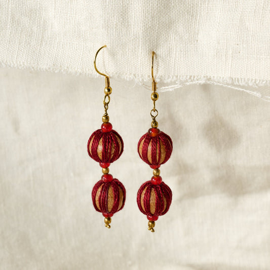 Oris Wrapped Wood Drop Earrings - Ten Thousand Villages