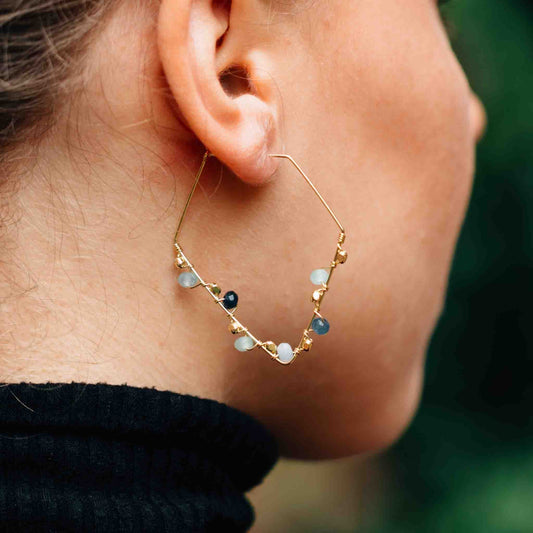 Constellation Diamond Hoop Earrings - Default Title (6828970)
