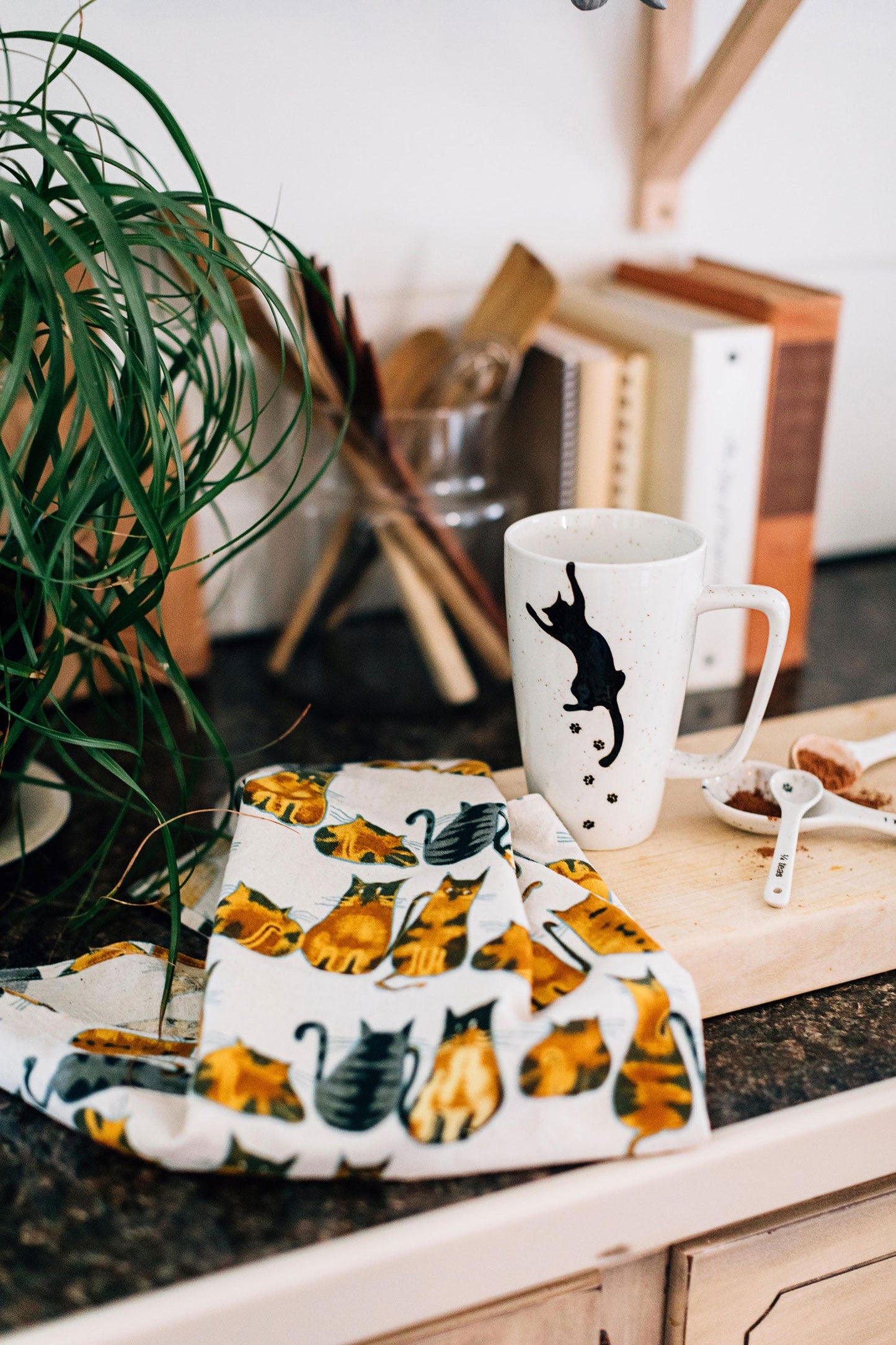 Cotton Tea Towel, Cats