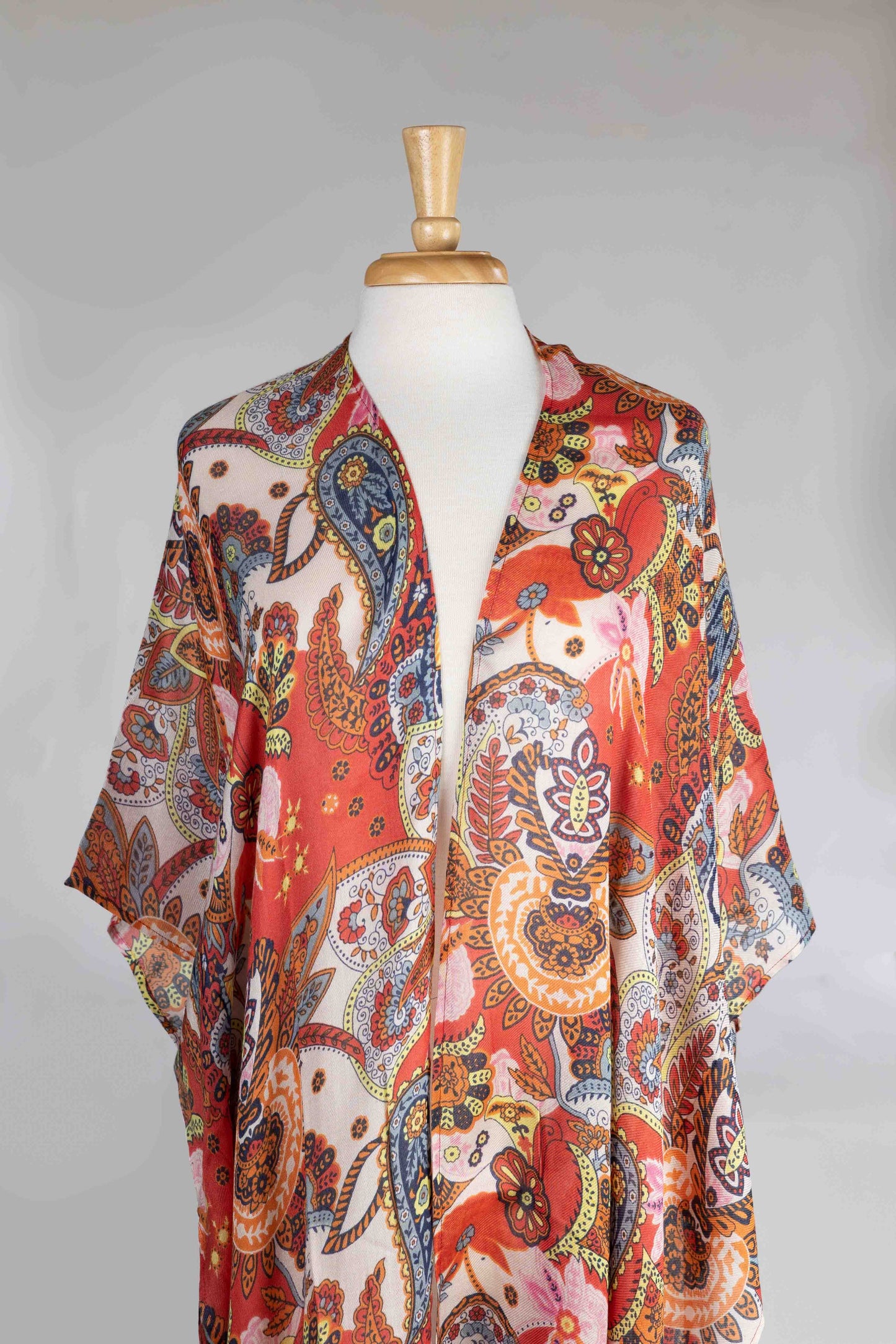 Topper paisley flora modal 38L red/orng/blu/crm