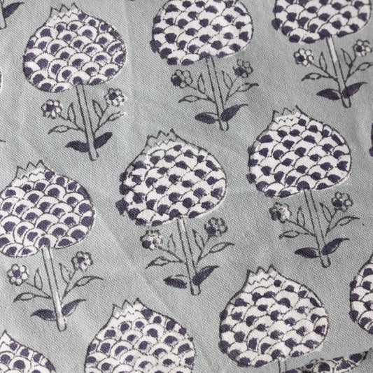 Wine rack hanging cttn/lthr 7.5Wx38L blu/wht