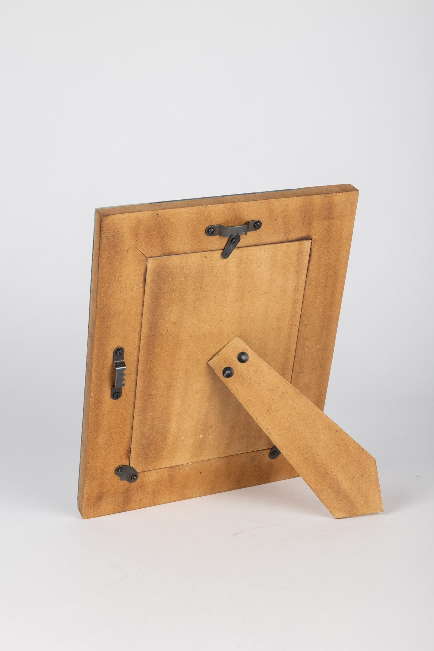 Frame seas f/7x5 pieced bone/wd 7.5x9.5 blu/brn