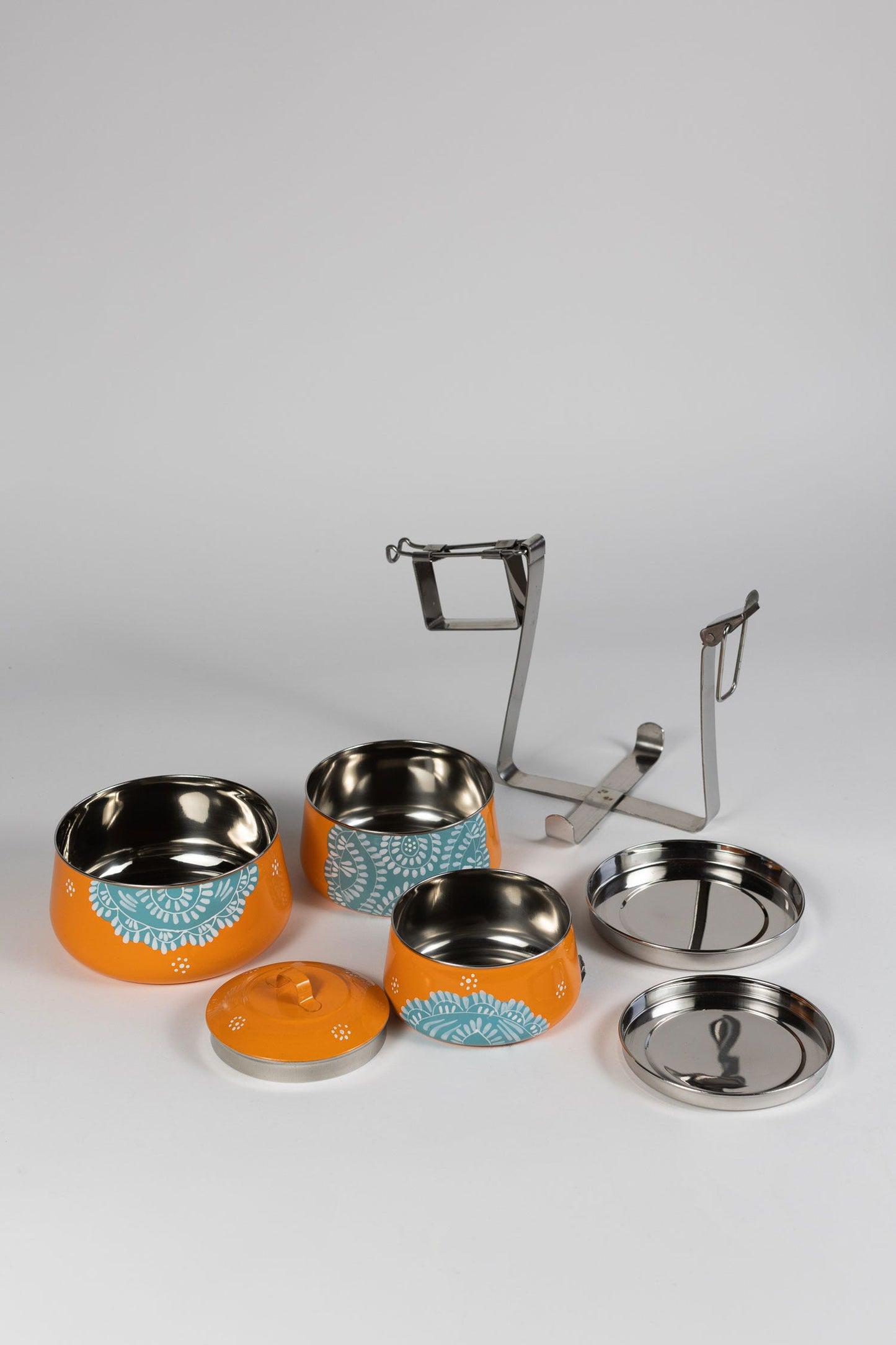 Tiffin Orange and Teal Lunch Set