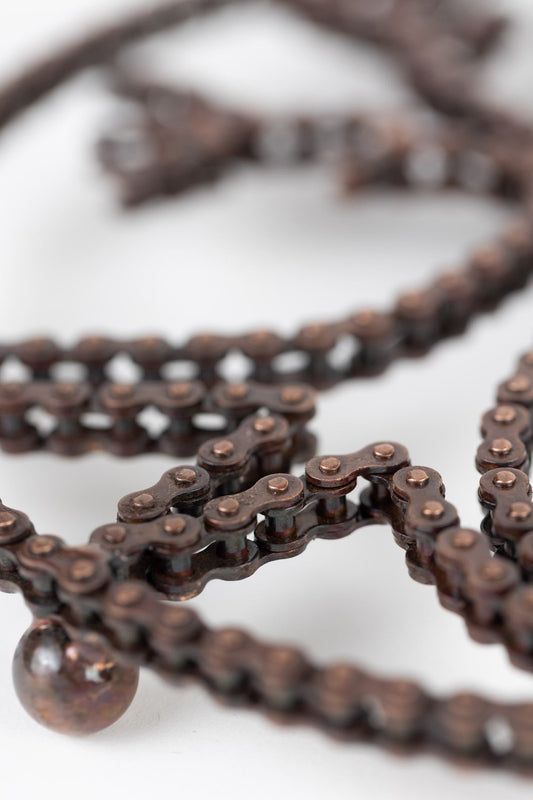 Trivet tree bike chain metal 7.5D bronze