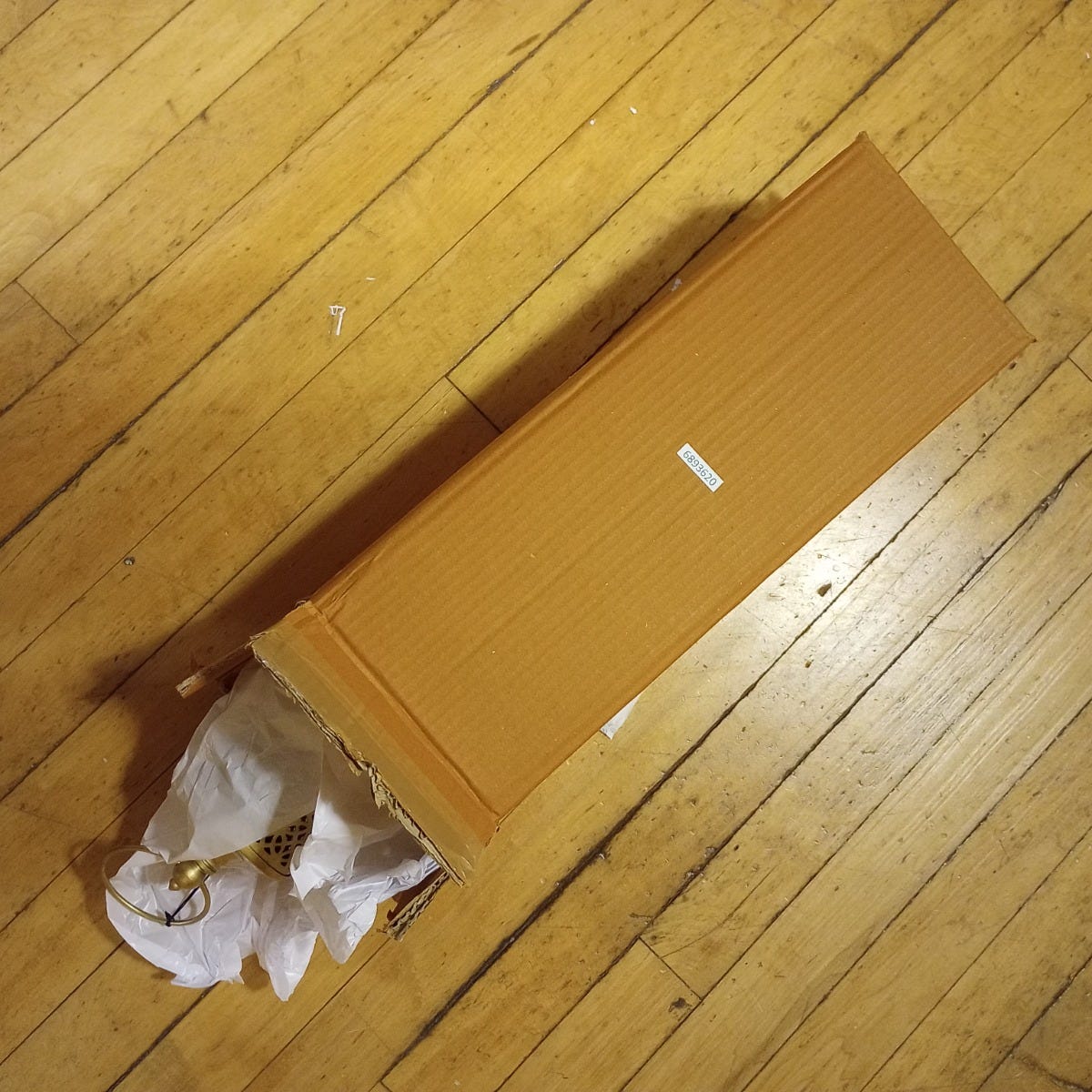 Lantern round w/turret iron 5.5Dx15H gold