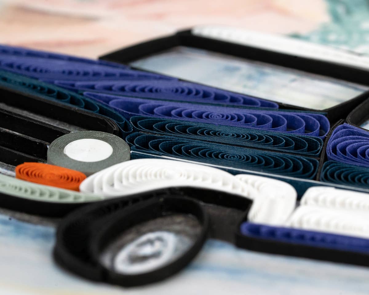 Quilled Greeting Card, "Pickup Truck"