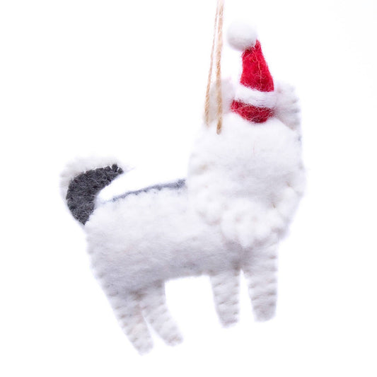 Husky Felt Ornament