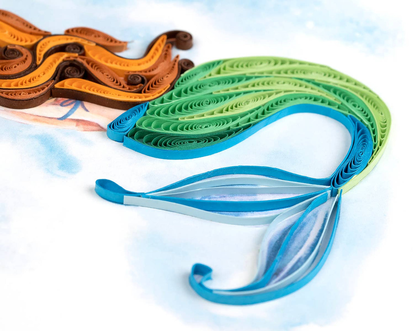 Quilled Greeting Card, "Mermaid"