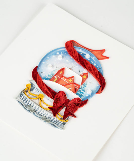 Quilled Greeting Card, “Snow Globe”