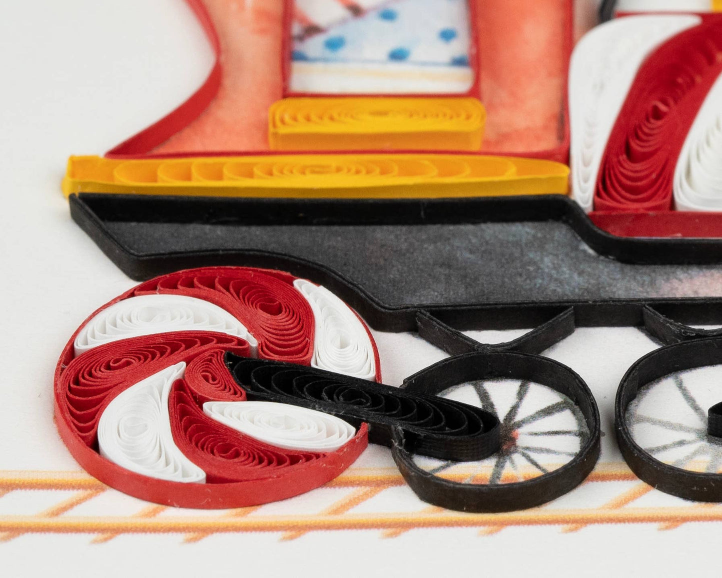 Quilled Greeting Card, "Christmas Train"