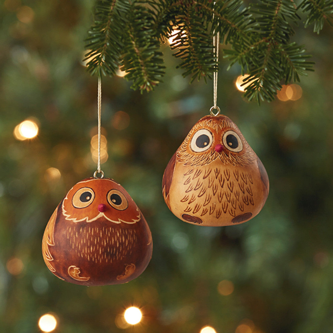 Owl Gourd Ornament