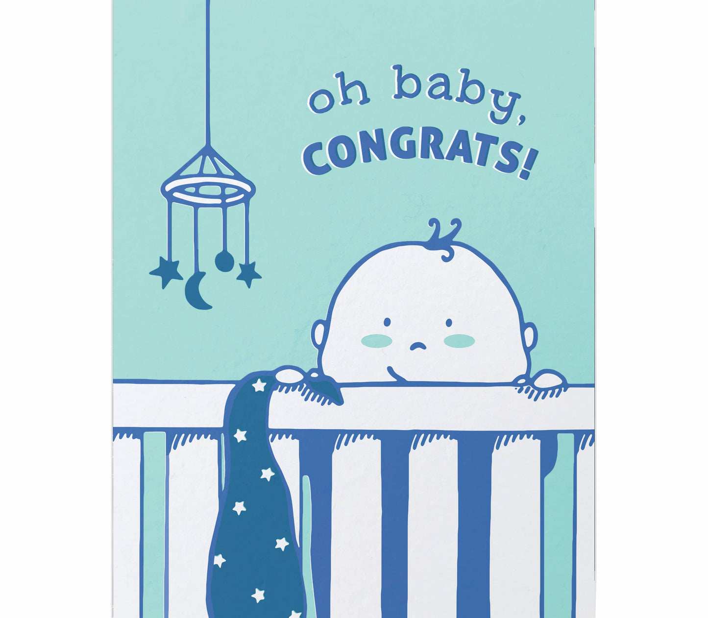 Recycled Paper Cards, "Oh Baby Congrats"