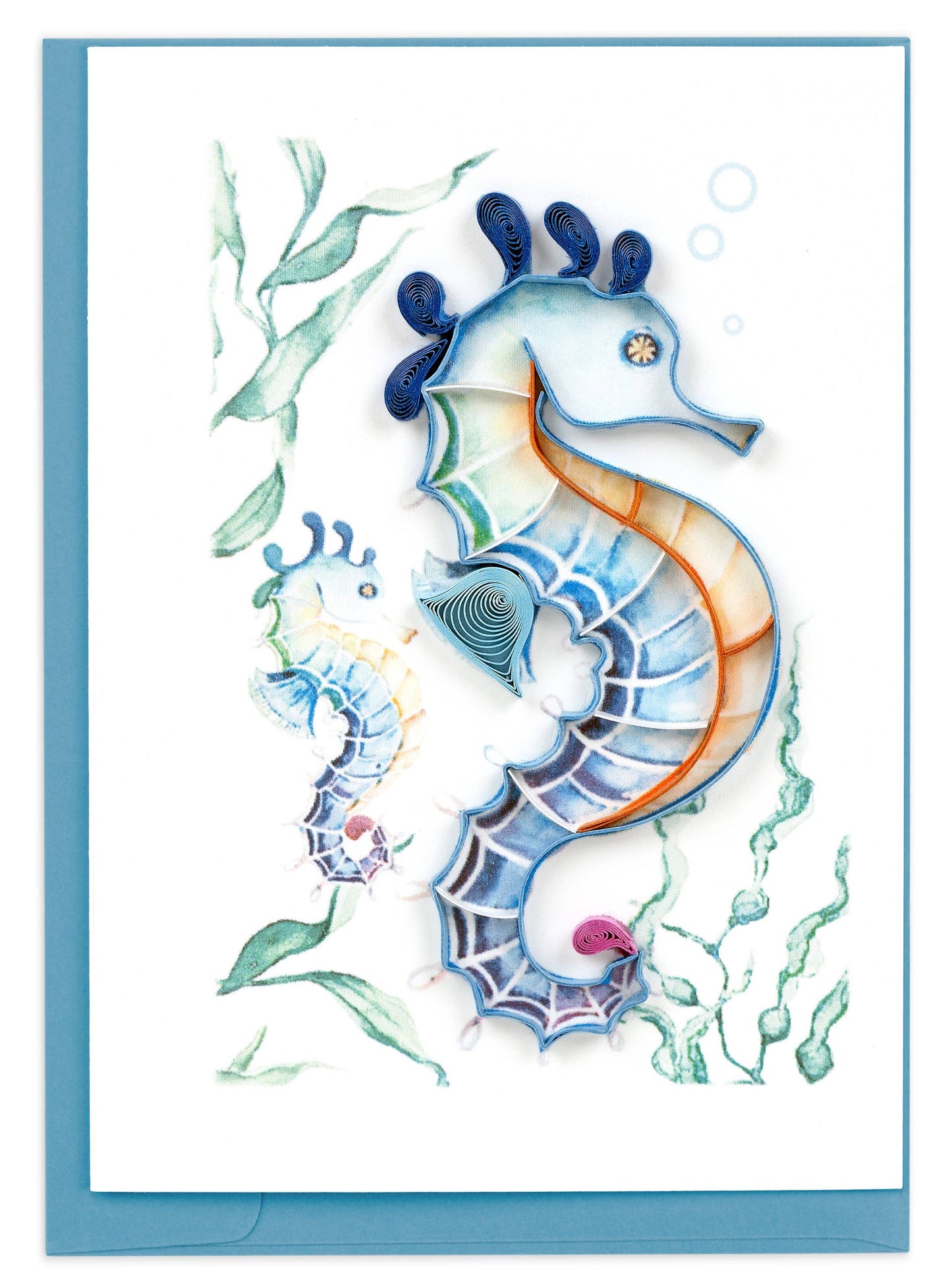 Quilled Gift Enclosure, "Colorful Seahorse"