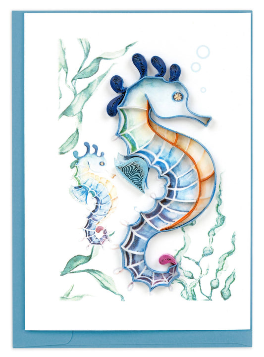 Quilled Gift Enclosure, "Colorful Seahorse"