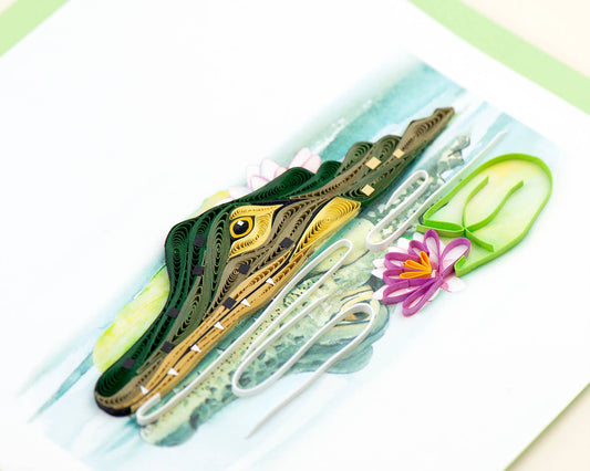 Quilled Greeting Card, "Alligator"
