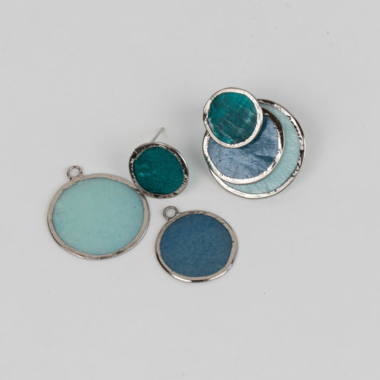 Triple Convertible Capiz Shell Earrings