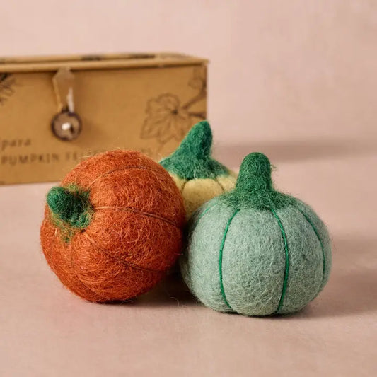 Felted Soaps, "Sapha Pumpkin Shaped"