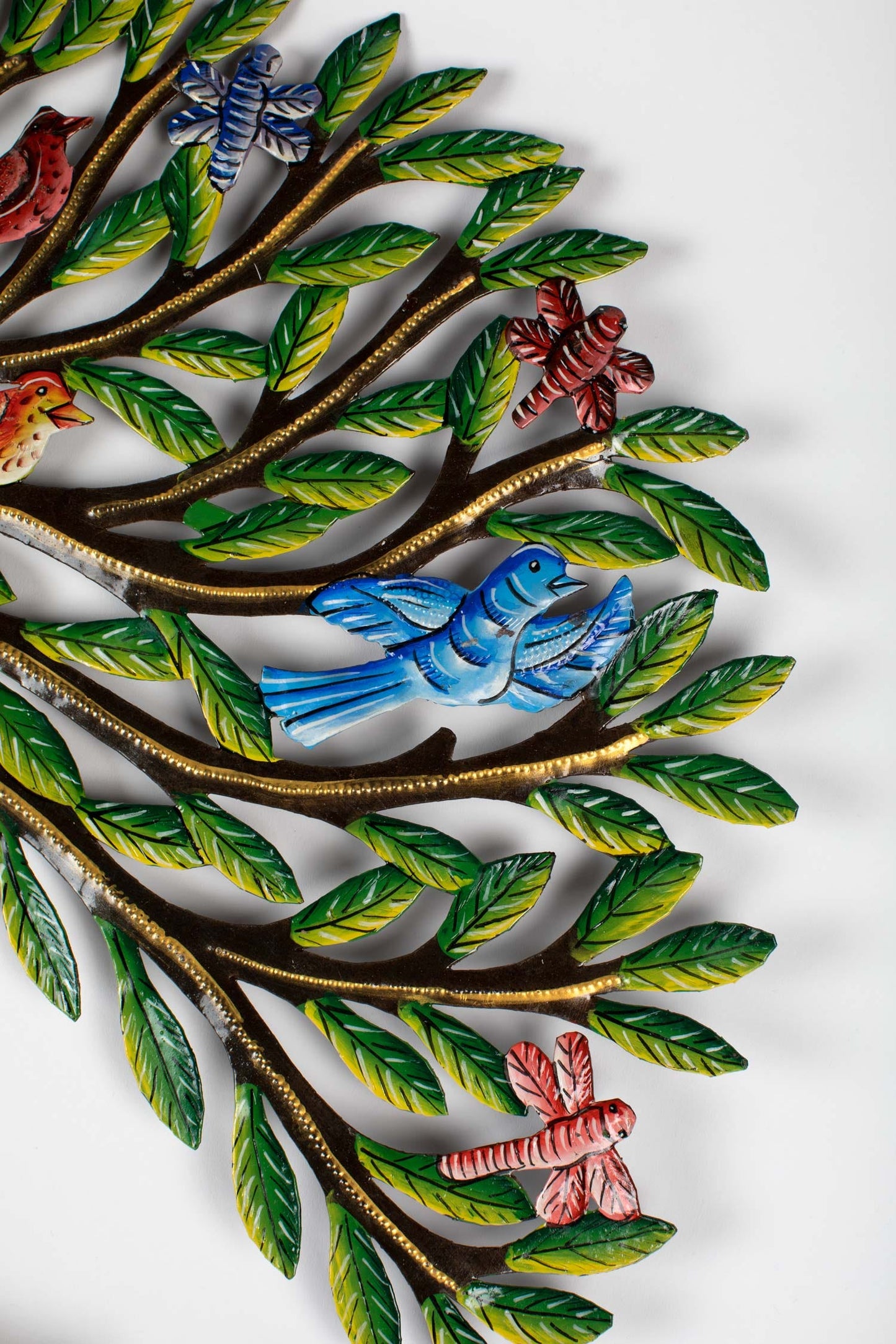 Wall hanging tree/chameleon painted mtl 23D multi