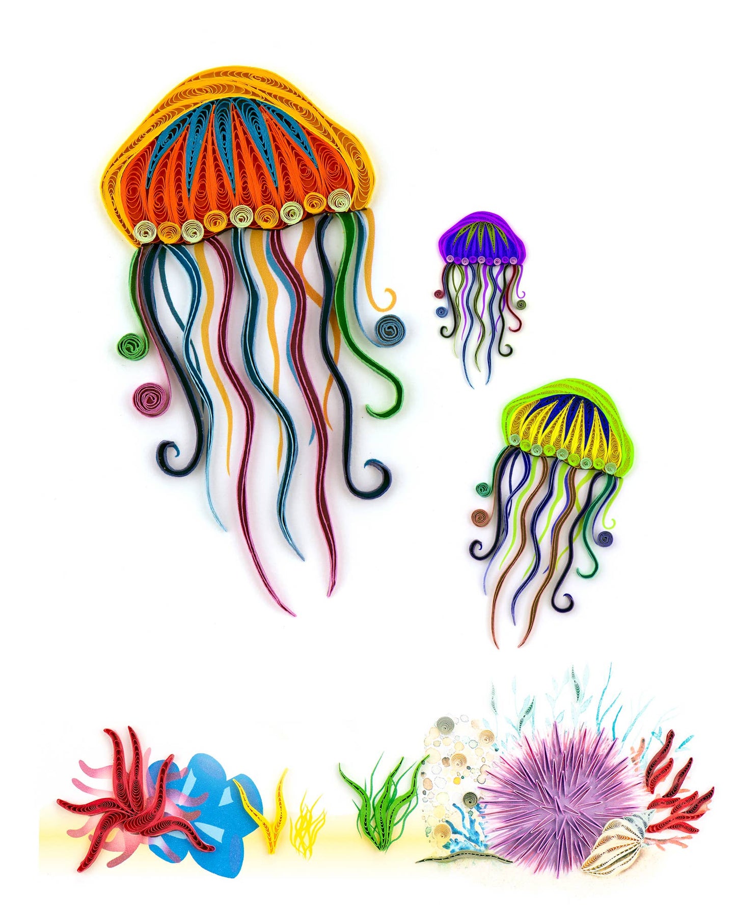 Quilled Greeting Card, "Jellyfish"