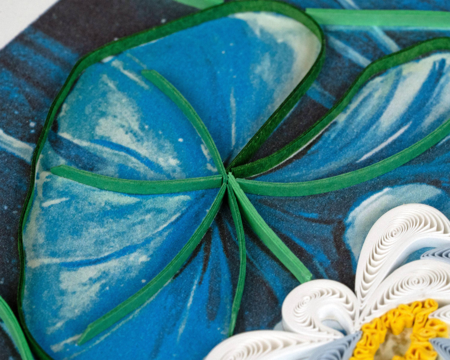 Quilled Greeting Card, "Lotus Pond"
