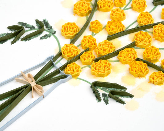 Quilled Greeting Card, "Mimosa Flower"