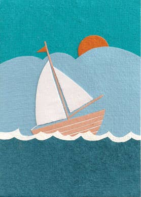 Recycled Paper Cards, "Sail Away"