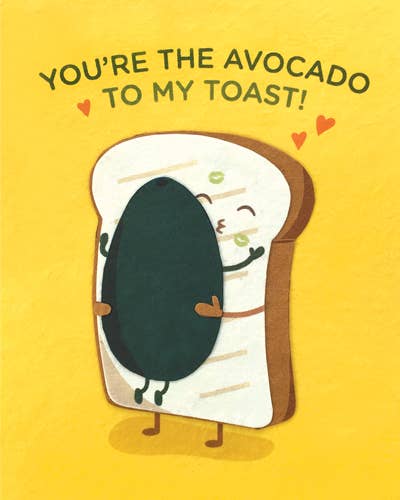 Recycled Paper Cards, "Avocado Toast Love"