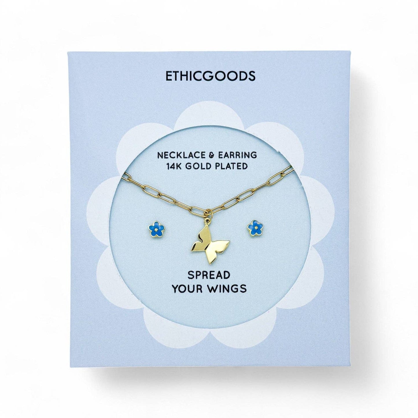 Butterfly and Flower Kids Jewelry Set