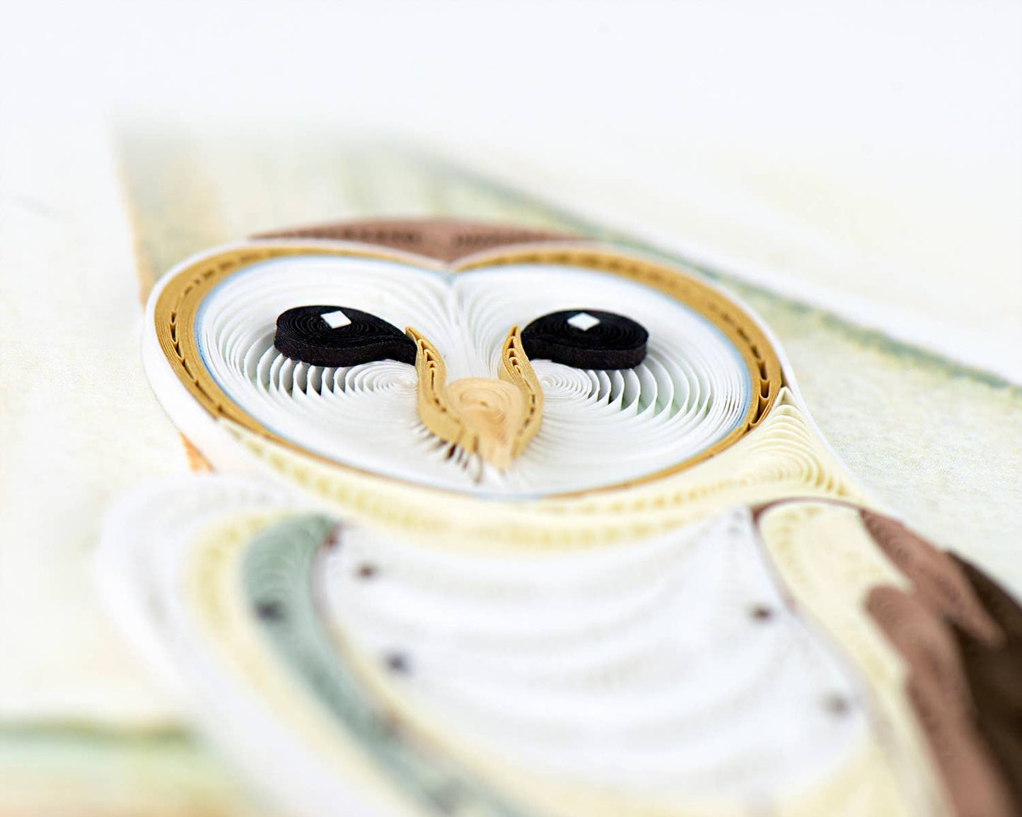 Quilled Greeting Card, "Barn Owl"