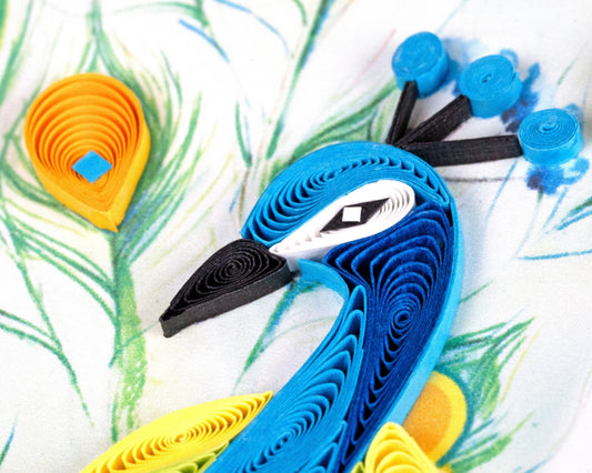 Quilled Gift Enclosure, "Peacock"