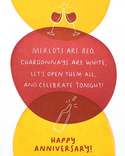 Recycled Paper Cards, "Anniversary Wine"