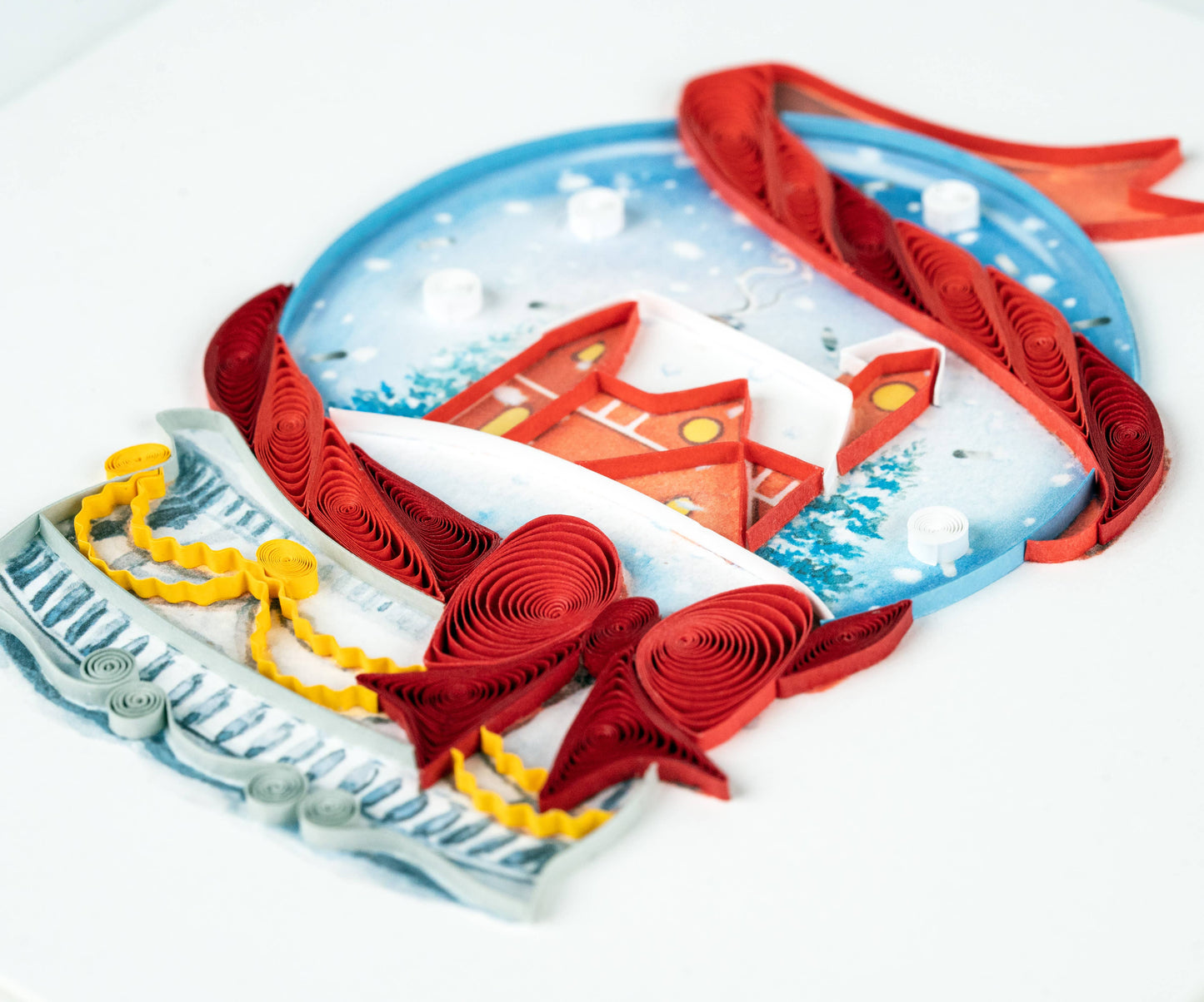 Quilled Greeting Card, “Snow Globe”