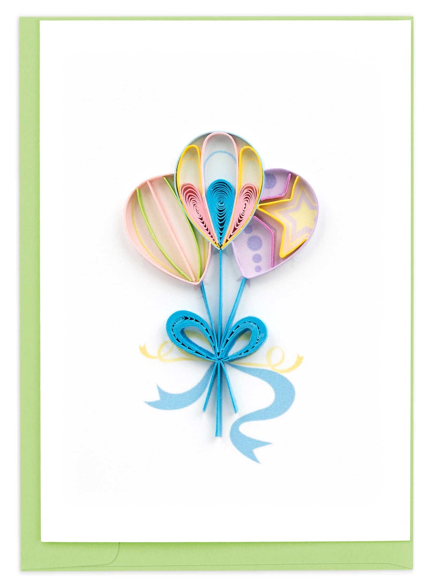 Quilled Gift Enclosure, "Colorful Balloons"