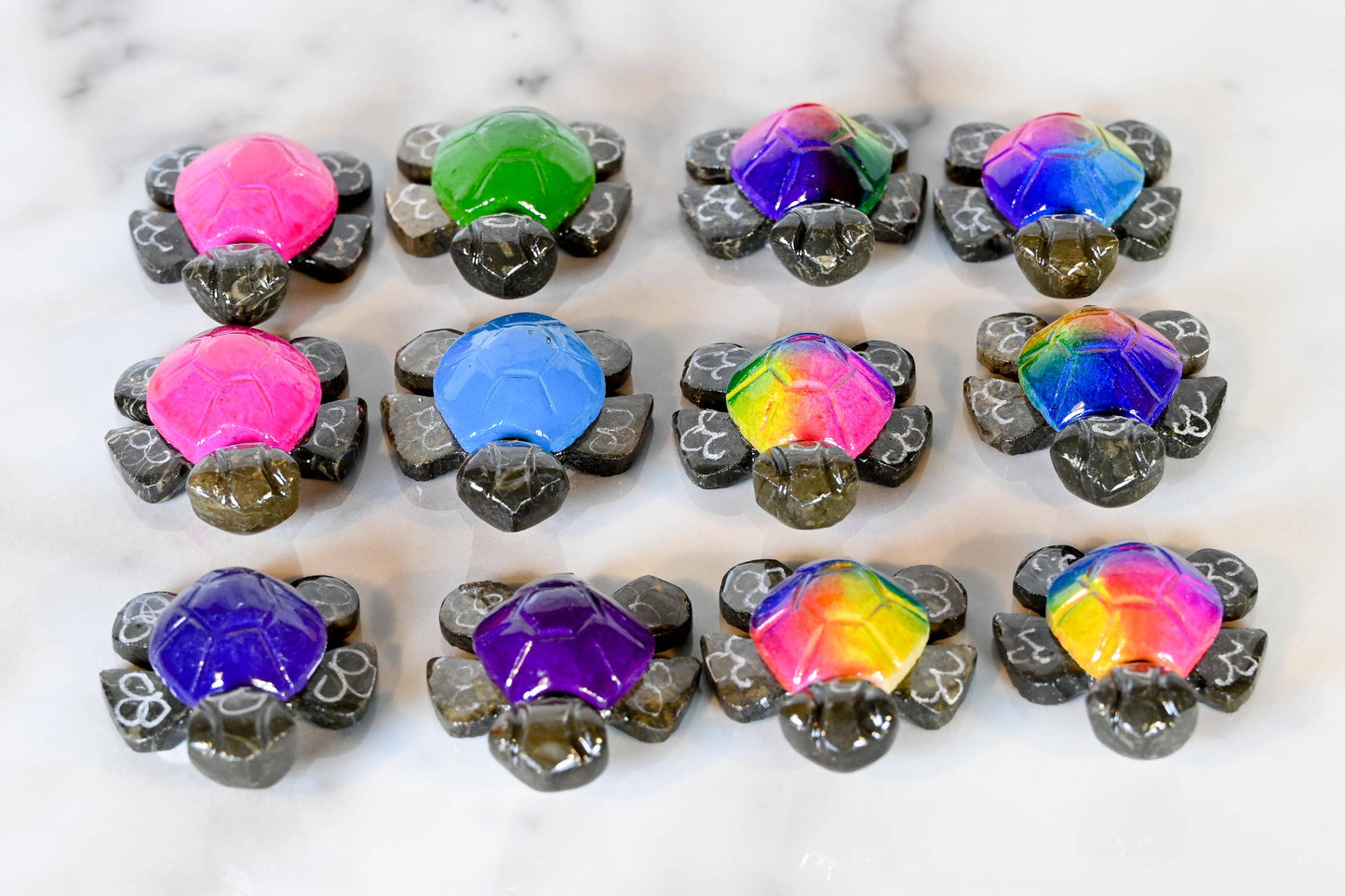 Marble Turtle Assorted Colors 1.5"