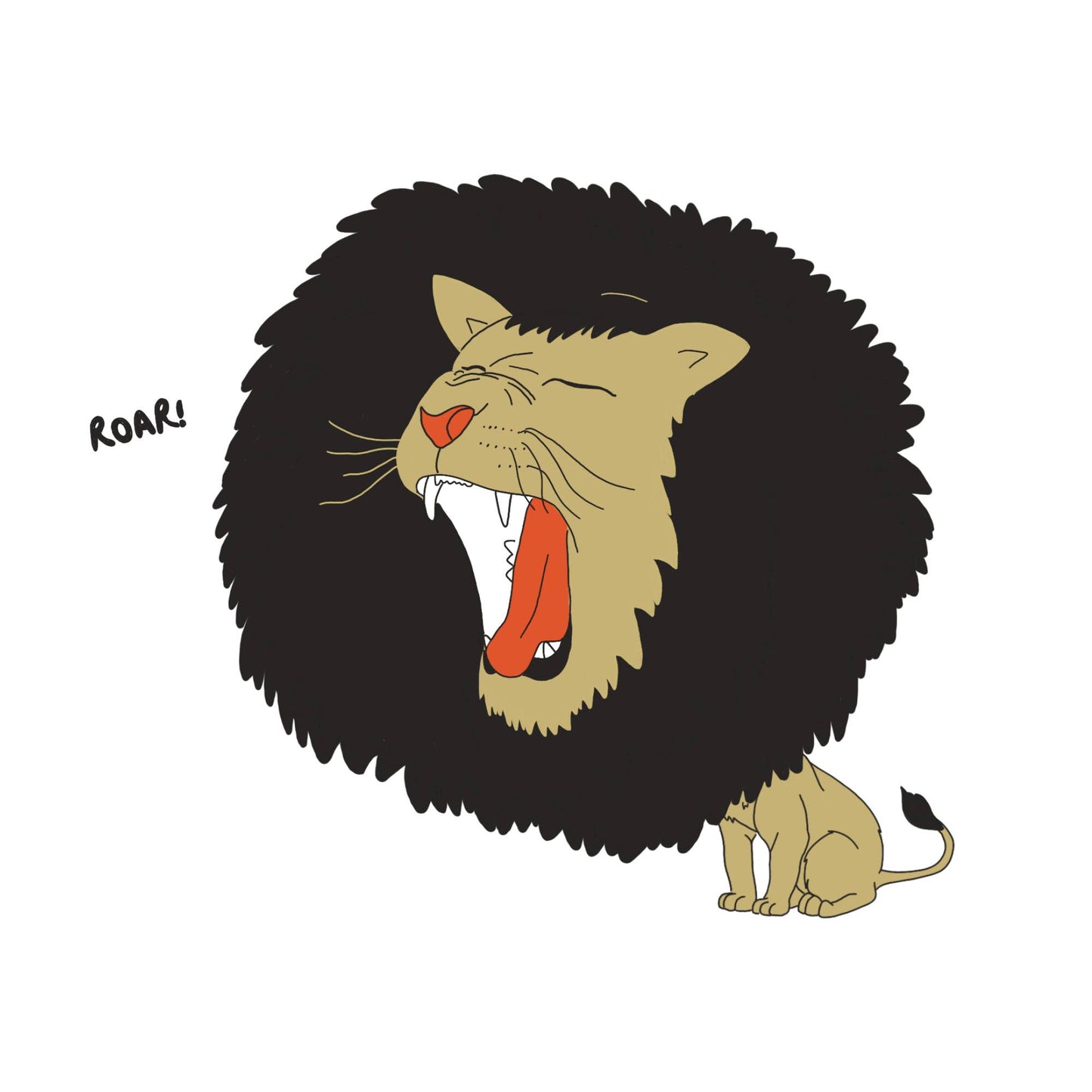 Organic Graphic Bodysuit, "Roar Lion"