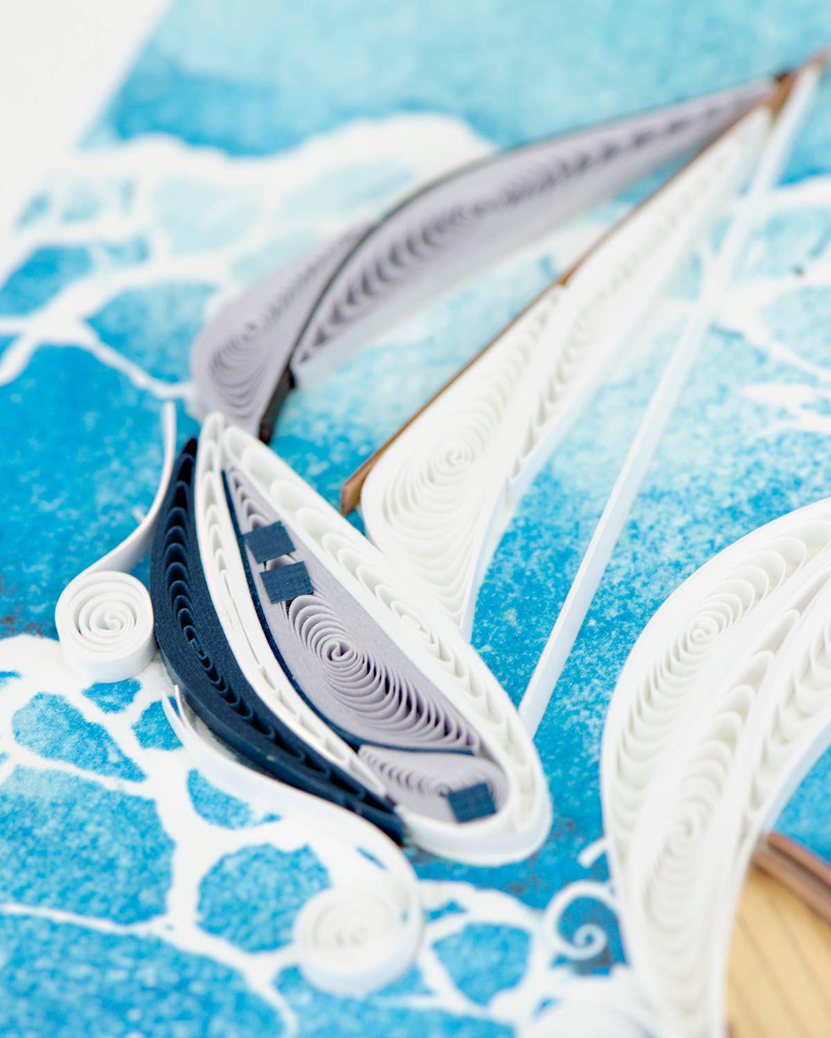 Quilled Greeting Card, "Sailboat Fleet"