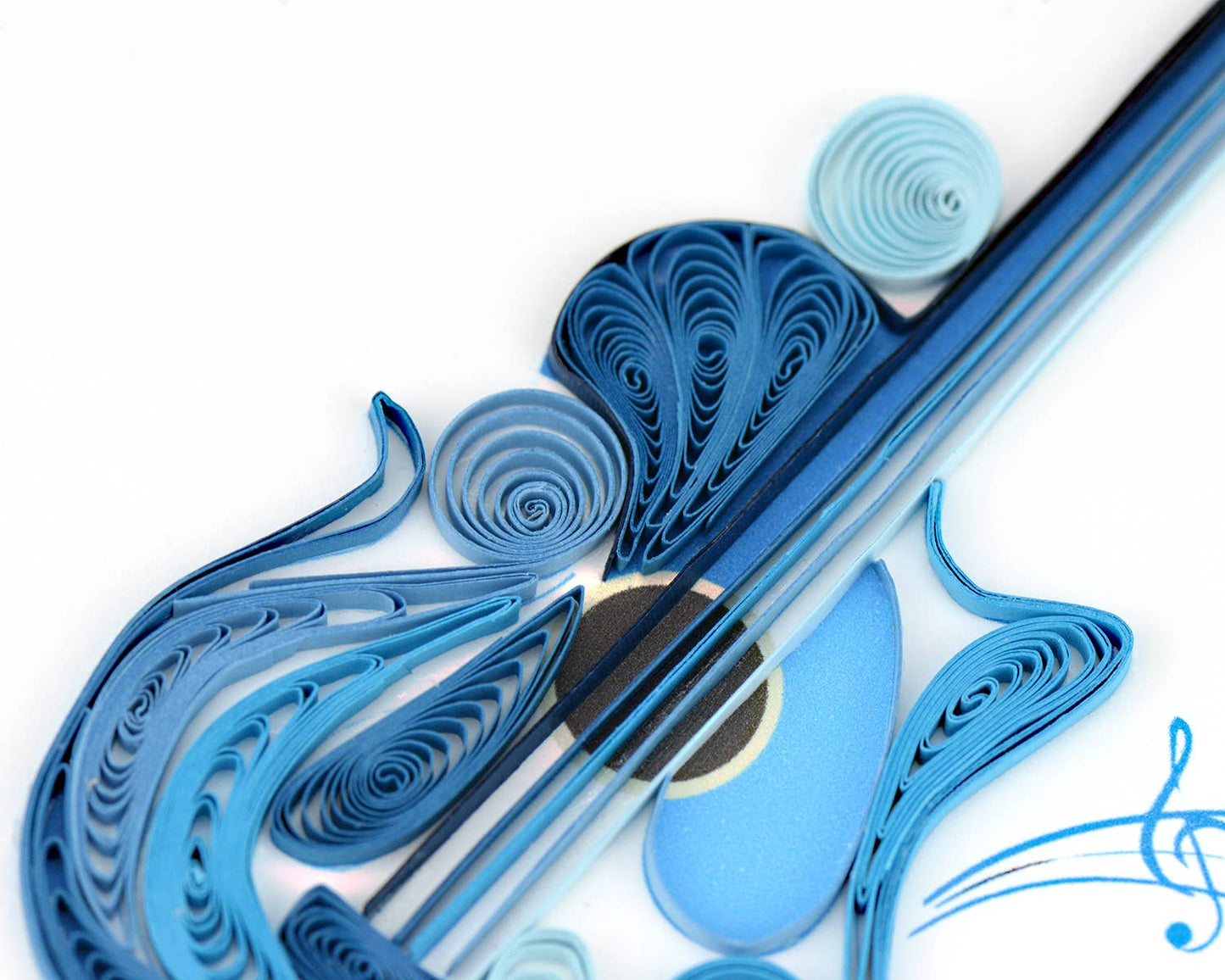 Quilled Greeting Card, "Birthday Guitar"