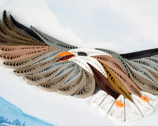 Quilled Greeting Card, "Soaring Eagle"