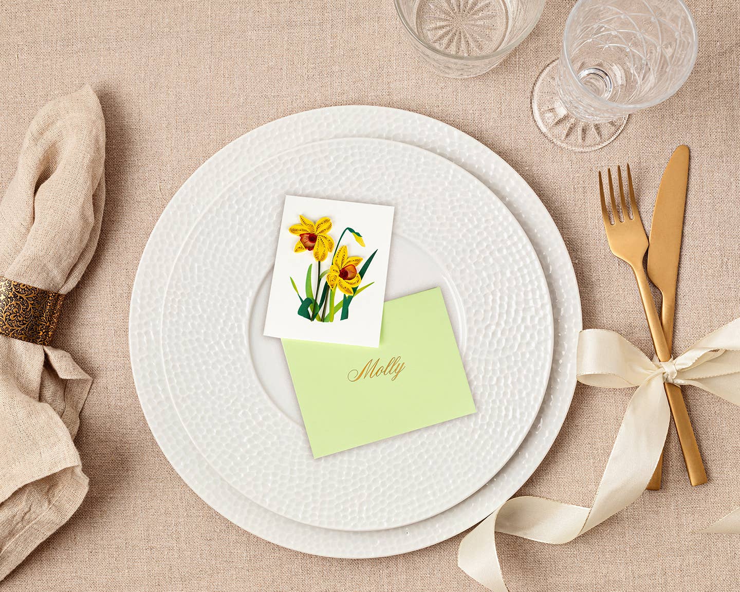 Quilled Gift Enclosure, "Daffodil"