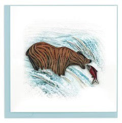 Quilled Greeting Card, “Grizzly Bear”