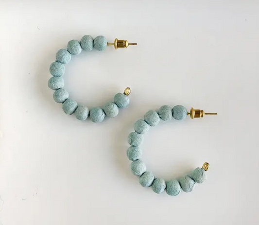 Earrings, "Blue Skies Mini Hoop"