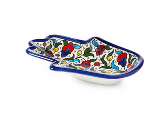 West Bank Ceramic Trinket Dish, Open Palm